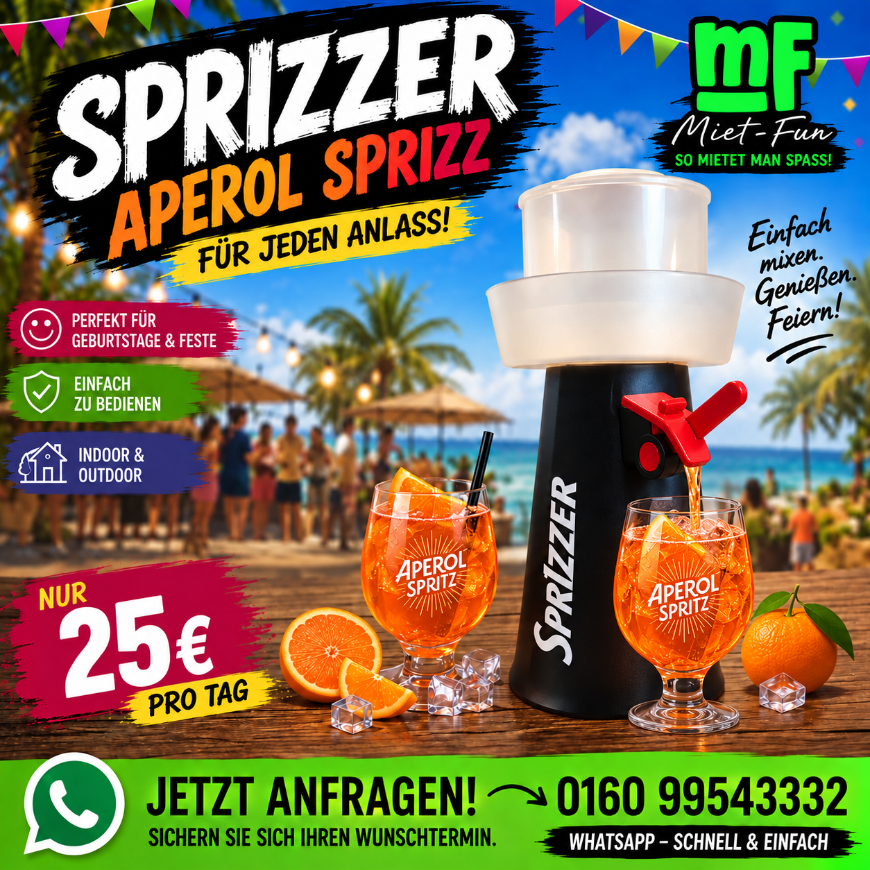 Sprizzer Aperol Spritz bei Miet-Fun mieten