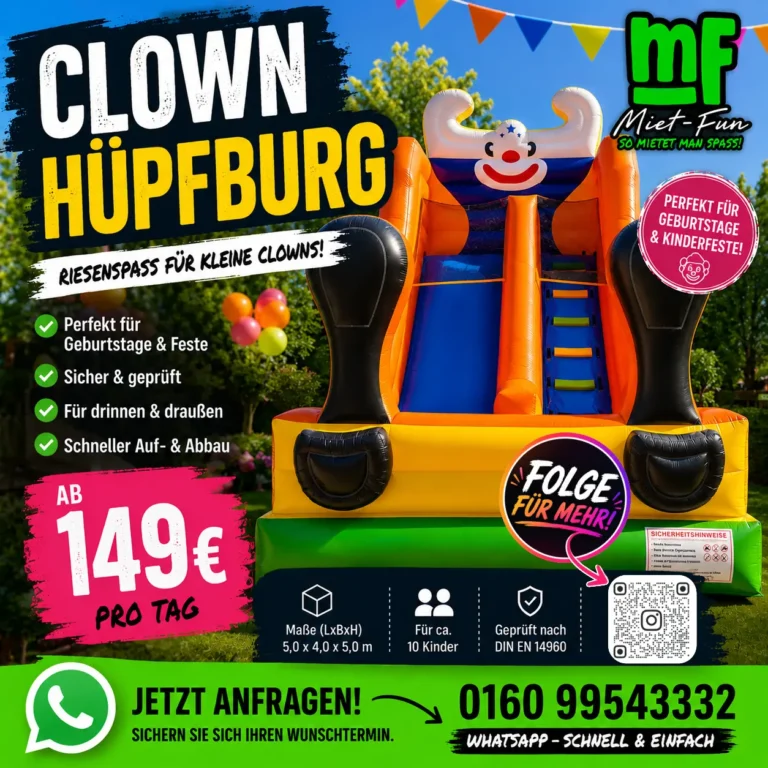 Clown-Hüpfburg in Bayreuth mieten